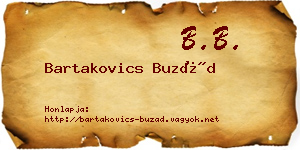 Bartakovics Buzád névjegykártya
